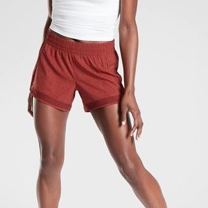 EUC Athleta Printed Mesh Racer Run Short